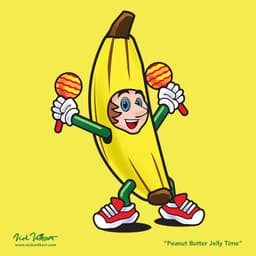 A self portrait of Nick Volkert in a Banana Suit as an homage to Super Mario 3 and the Peanut Butter Jelly Time meme.