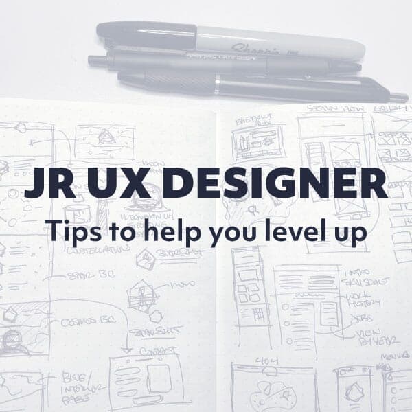Note book and drawing tools of a UX Designer.