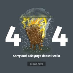 A super bummed out log is getting pummeled by a lightning storm as the interface asks for the user to go back home.