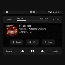 A UI design for a simple car console touch interface music player.