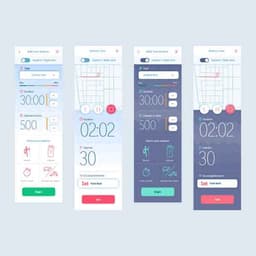 An app design concept for tracking daytime and nighttime runs.
