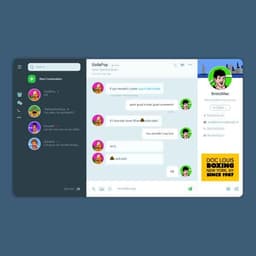 An interface for a simple messaging app featuring a chat between some memorable characters from PUNCH OUT!