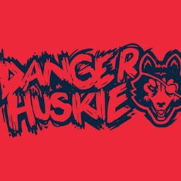 DangerHuskie logo centered over logo text.