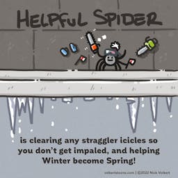 Helpful Spider is stocking up on various weapons and supplies!
