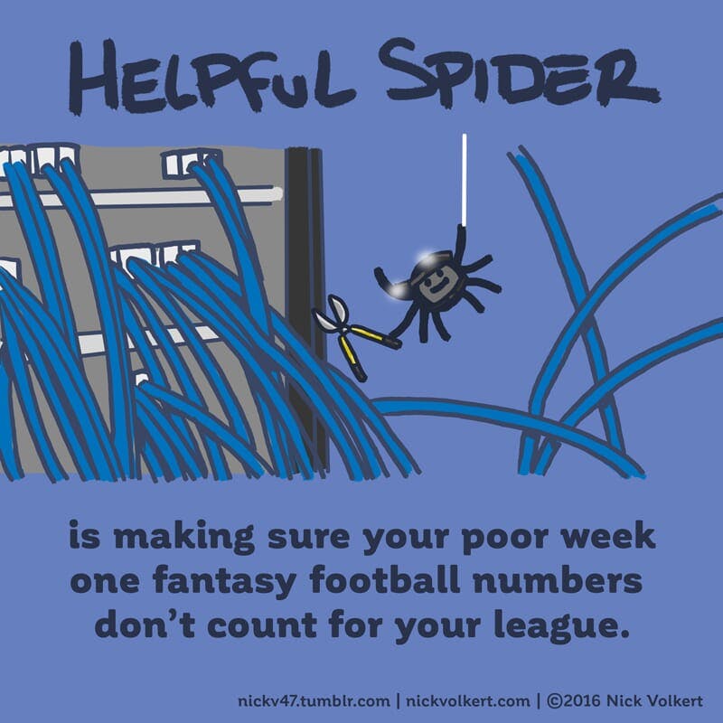 Helpful Spider is cutting some internet cables!