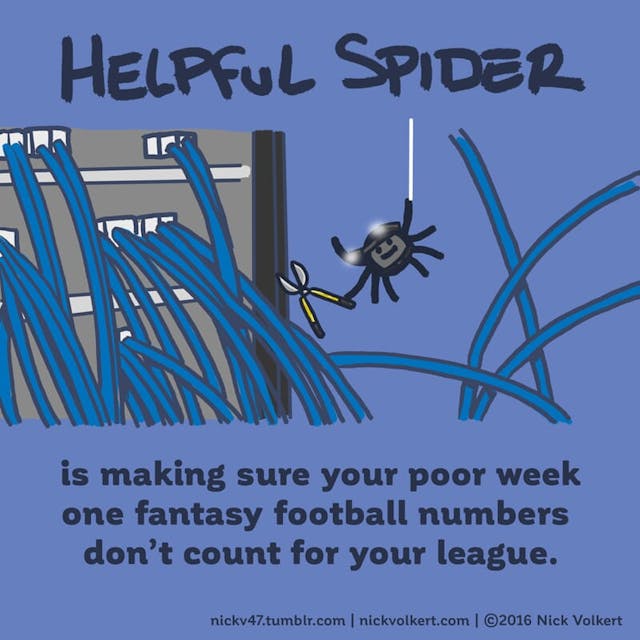 Helpful Spider is cutting some internet cables!