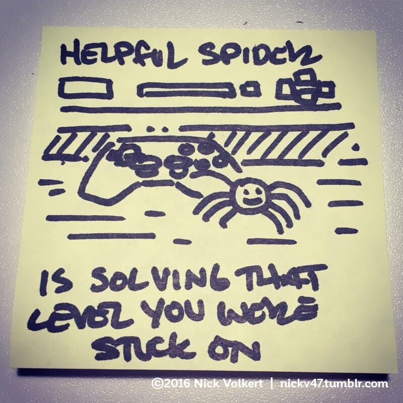 Helpful Spider is solving a video game. - Part 1