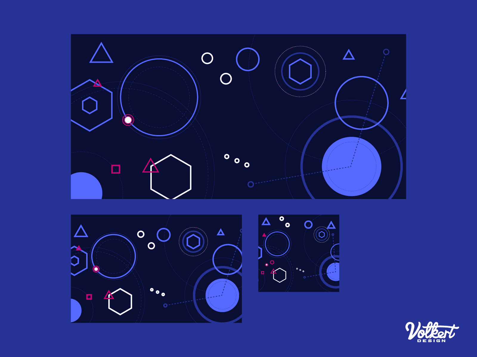 An abstract vector design with circles and nodes to project outer space and technology.