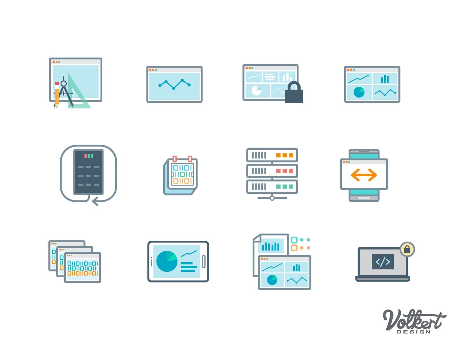 Icon group illustrating the technology stack powering patient data to their health network.