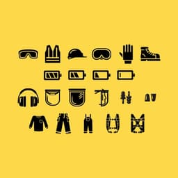 A collection of icons portraying worksite safety for the ecommerce and UX teams at Grainger.
