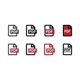 A few samples of different color treatments for a PDF icon for the Grainger UX team on the ecommerce site.
