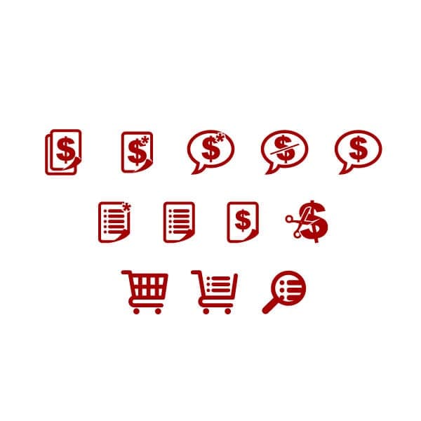 A few looks of some options for a cart icon for the Grainger mobile experience.