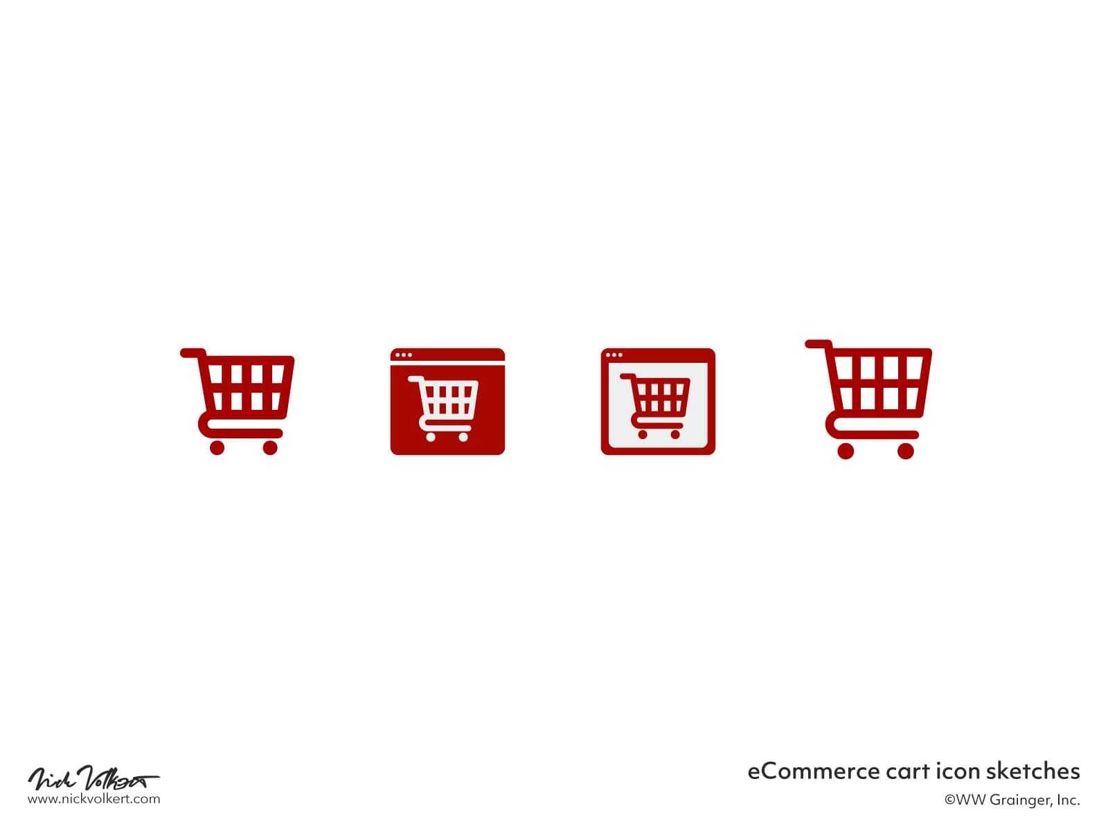 A selection of options for Grainger's ePro app with some different shopping carts.