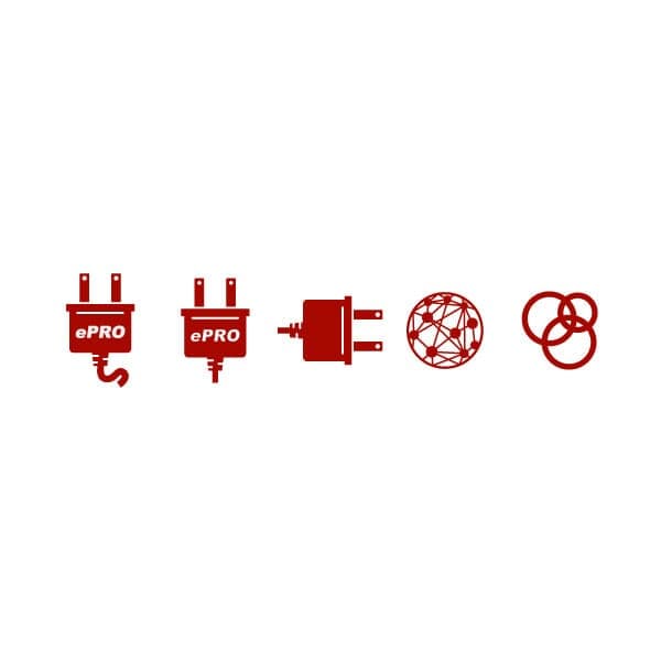 A selection of icons for use in the EPRO experience to link and connect to the app.