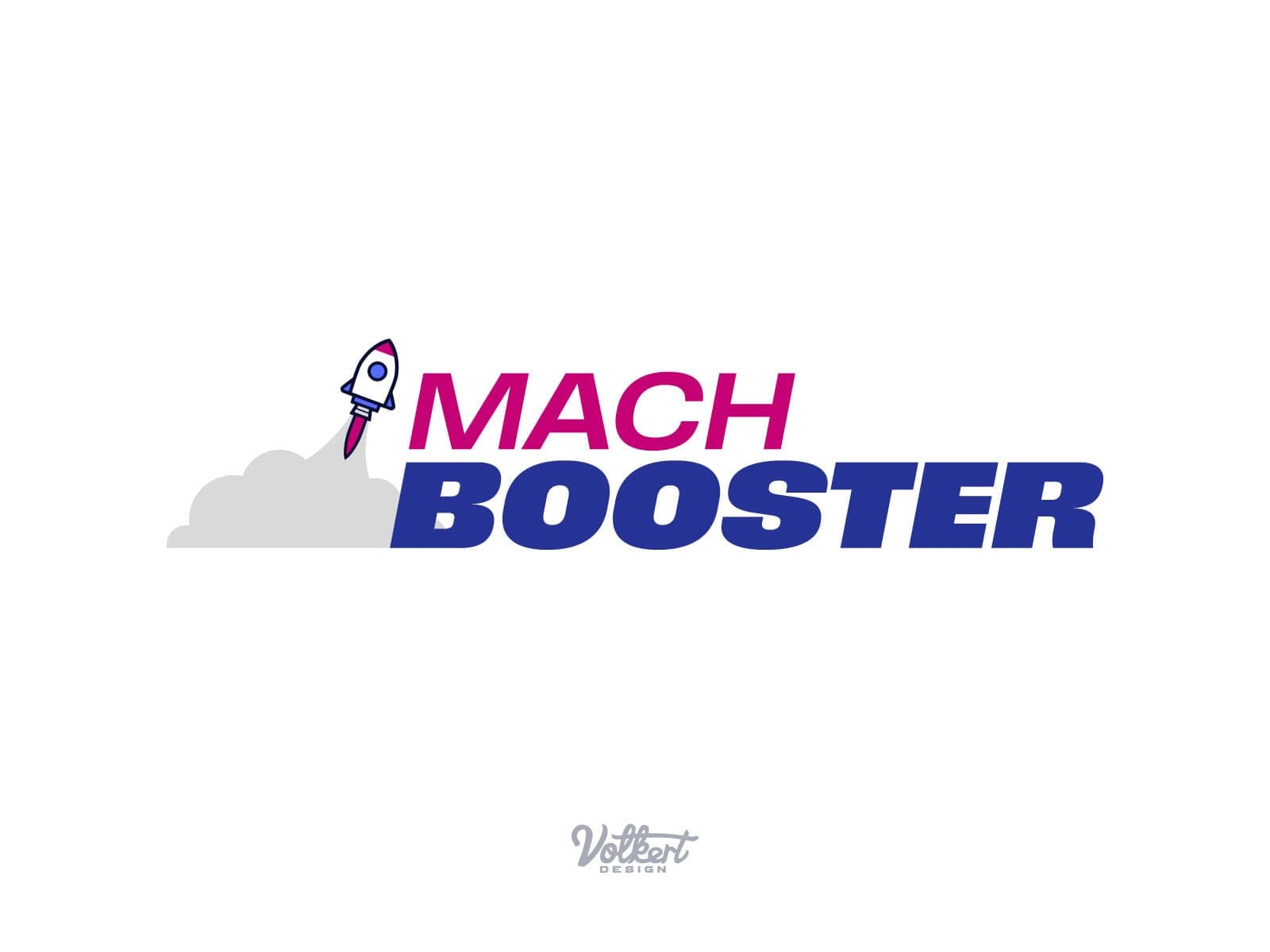 Primary Mach Booster logo for Aries Solutions with the text locked up with a rocket to the left of the text on a white background.