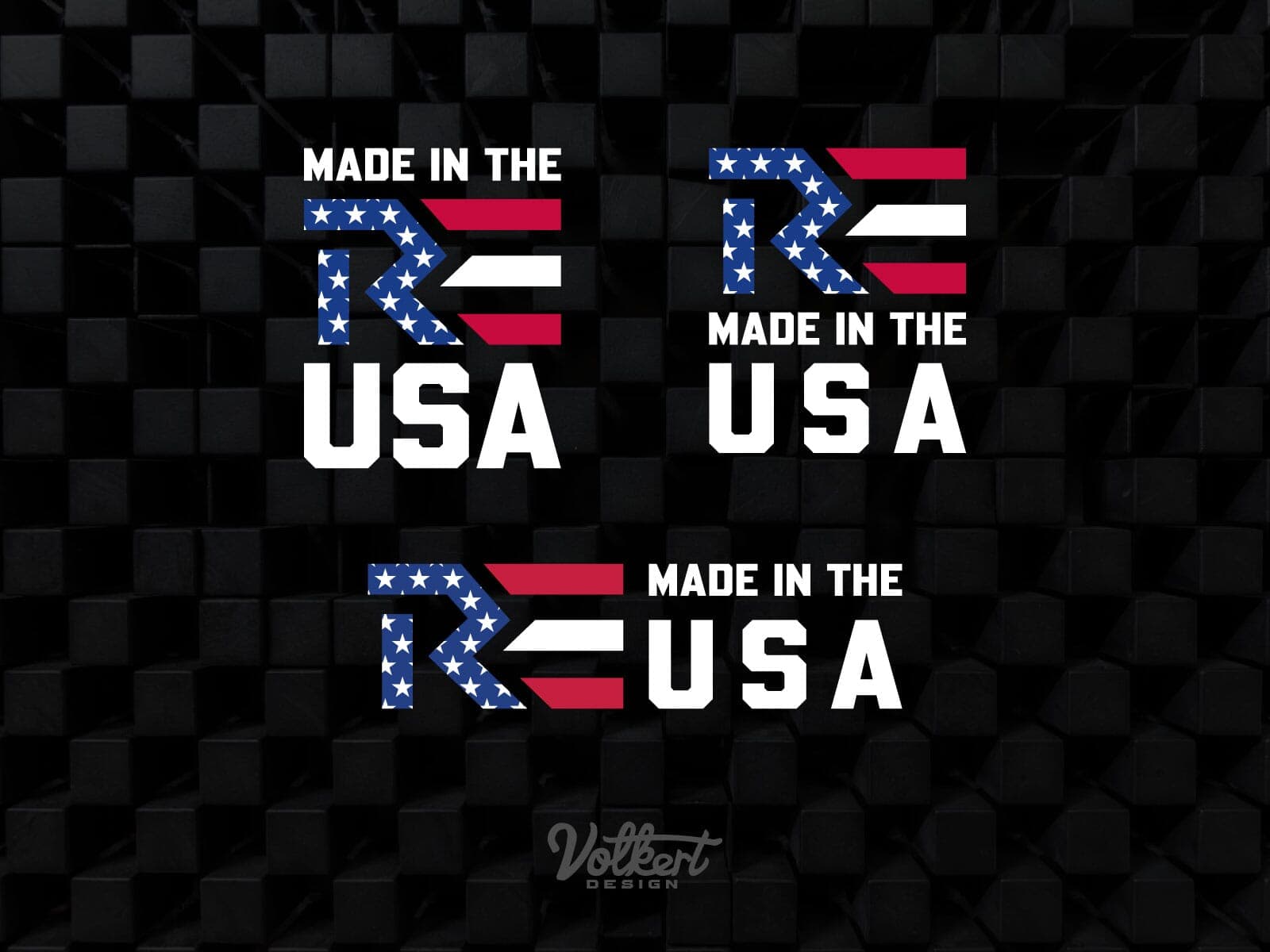 Rapid Engineering red, white and blue made in the USA logo on a black background.