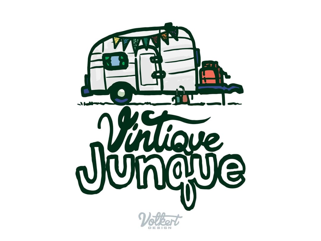Vintique Junque logo on a light background alternate logo.