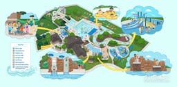 Full vector map of Mystic Waters water park.