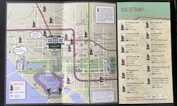 Full rendered map of Washington D.C. locations of Potbelly sandwich stores.