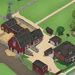 Full rendered pen and ink map of the Historic Wagner Farms Property.