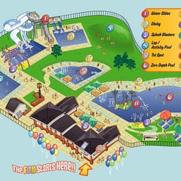 Full rendered map of Flick Pool for the Glenview Park District in Gleview, IL.