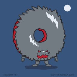 A donut that is a werewolf.
