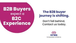 A quick promotional video that served as an ad for Aries Solutions talking to how B2B shoppers expect a B2C experience.