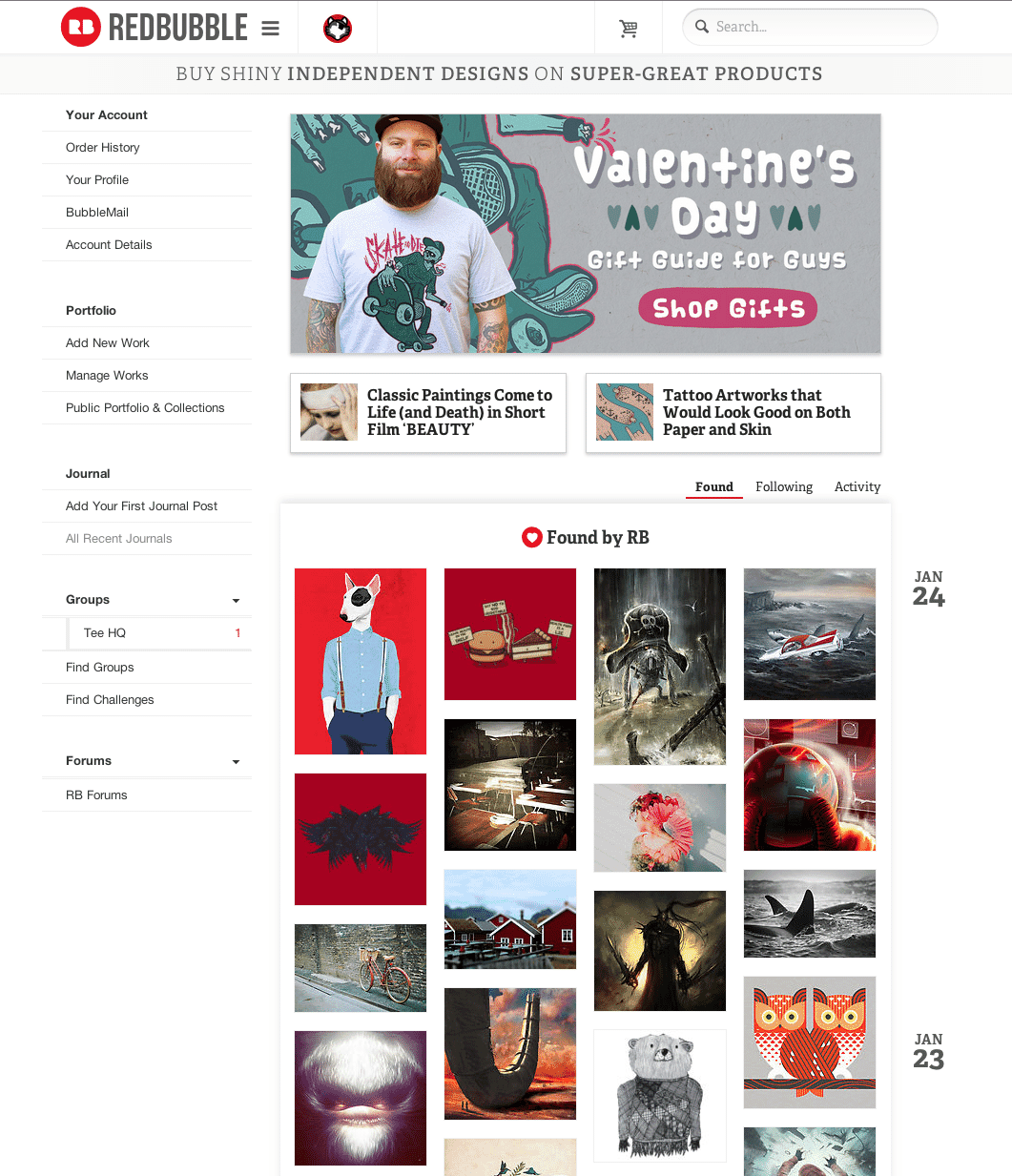 My Crowberus illustration featured on redbubble.com