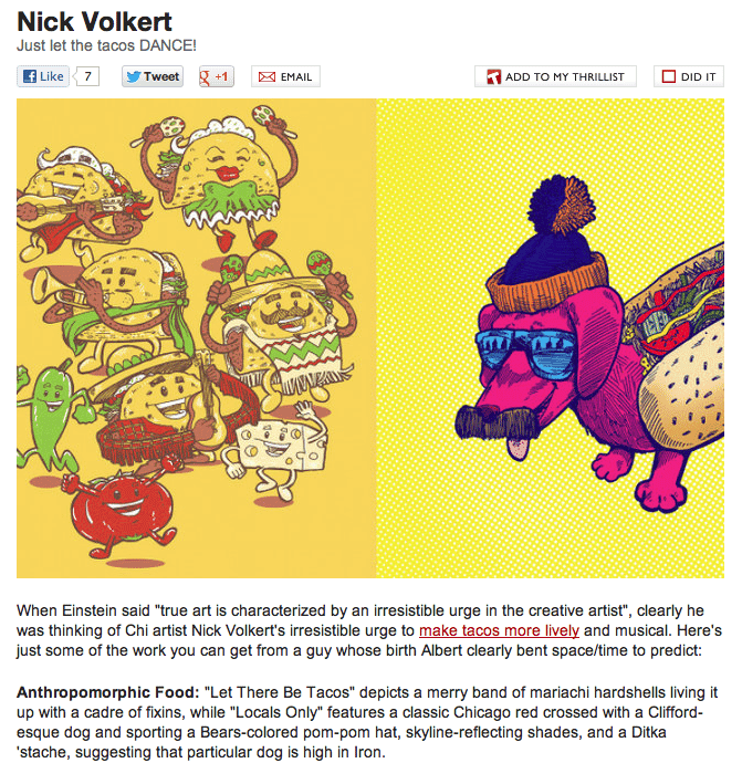 Thrillist.com illustration feature