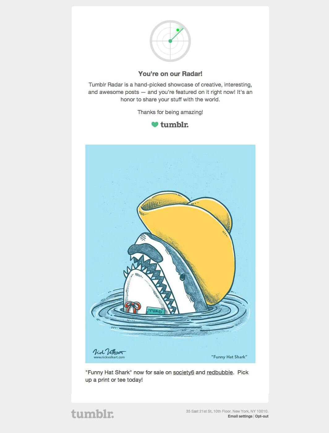 My funny hat shark design went viral on Tumblr