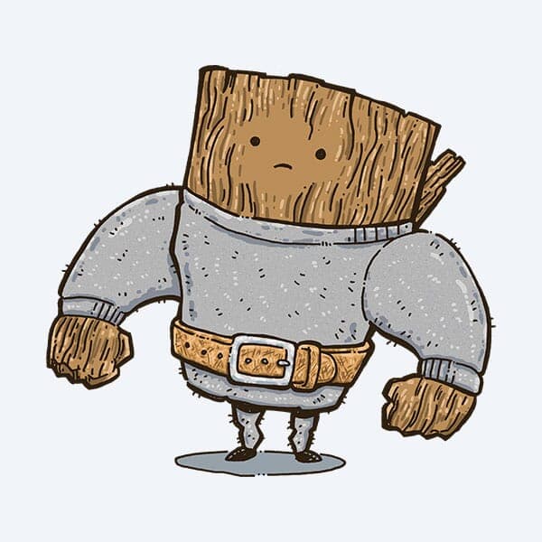 A somewhat awkward log poses in his sweat pants and crewneck while wearing a very lived in weight belt.