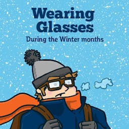 A glasses wearer is fed up with the Winter's chill fogging up his glasses and he takes things into his own hands.