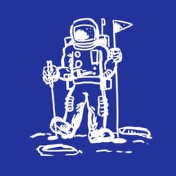 Aries Golf Flag Astronaut Sketch | Nick Volkert A rough sketch of an astronaut holding a flag by a hole at a golf match in outer space.